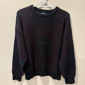 Men's Dark Knit Crewneck Sweater